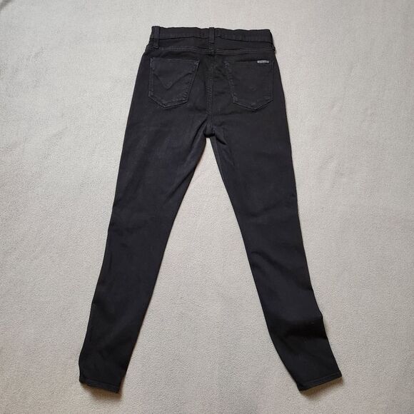 Hudson High Waisted Rise Super Skinny Black Jeans Barbara Stretchy Casual Basic - Picture 3 of 14